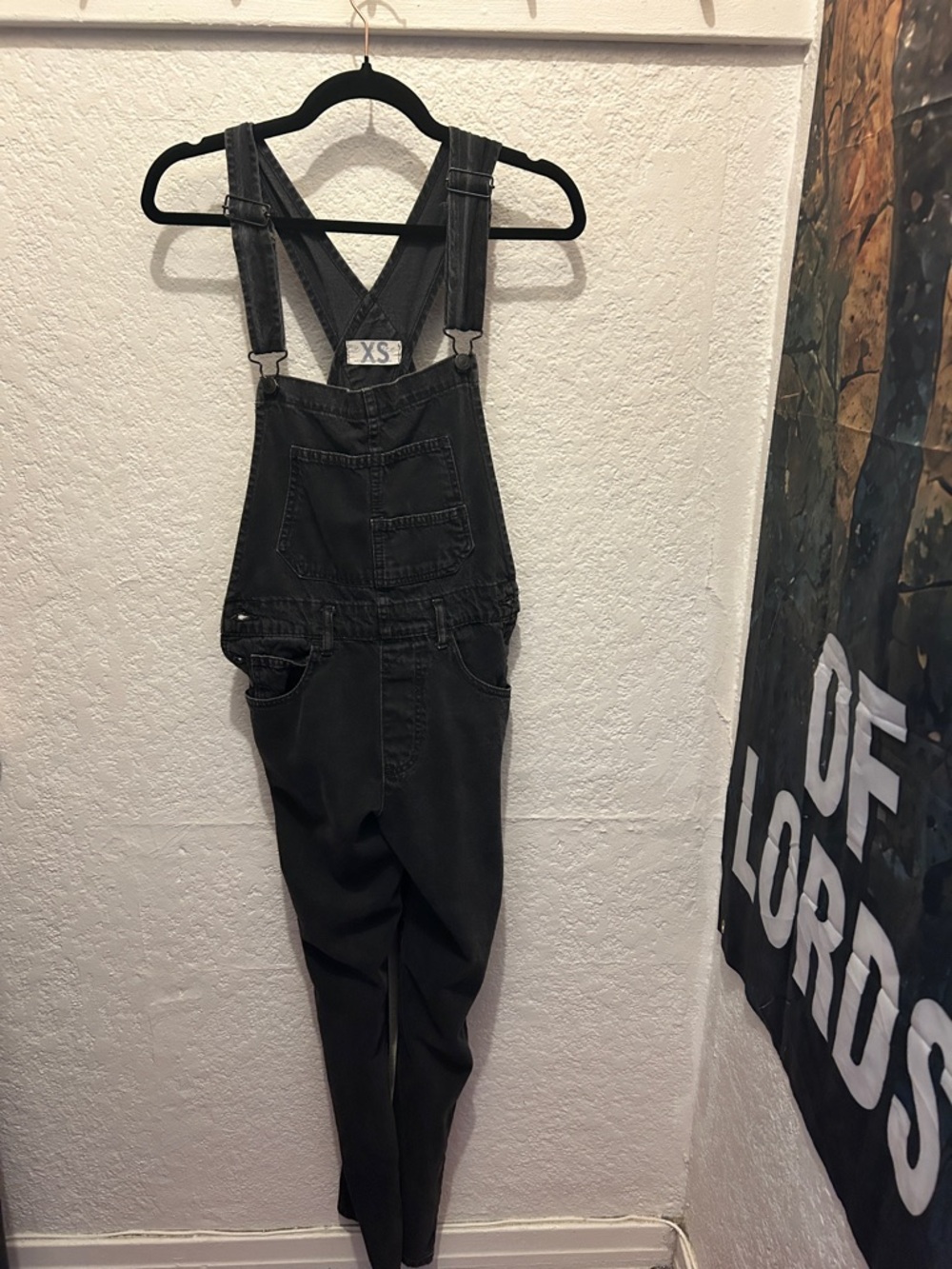 We The Free Black Denim Jumpsuit